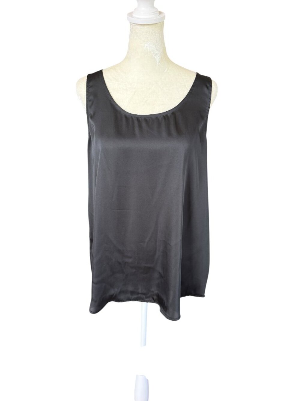 Allen B. by Allen Schwartz black sleeveless cami tank top silky sheer size M